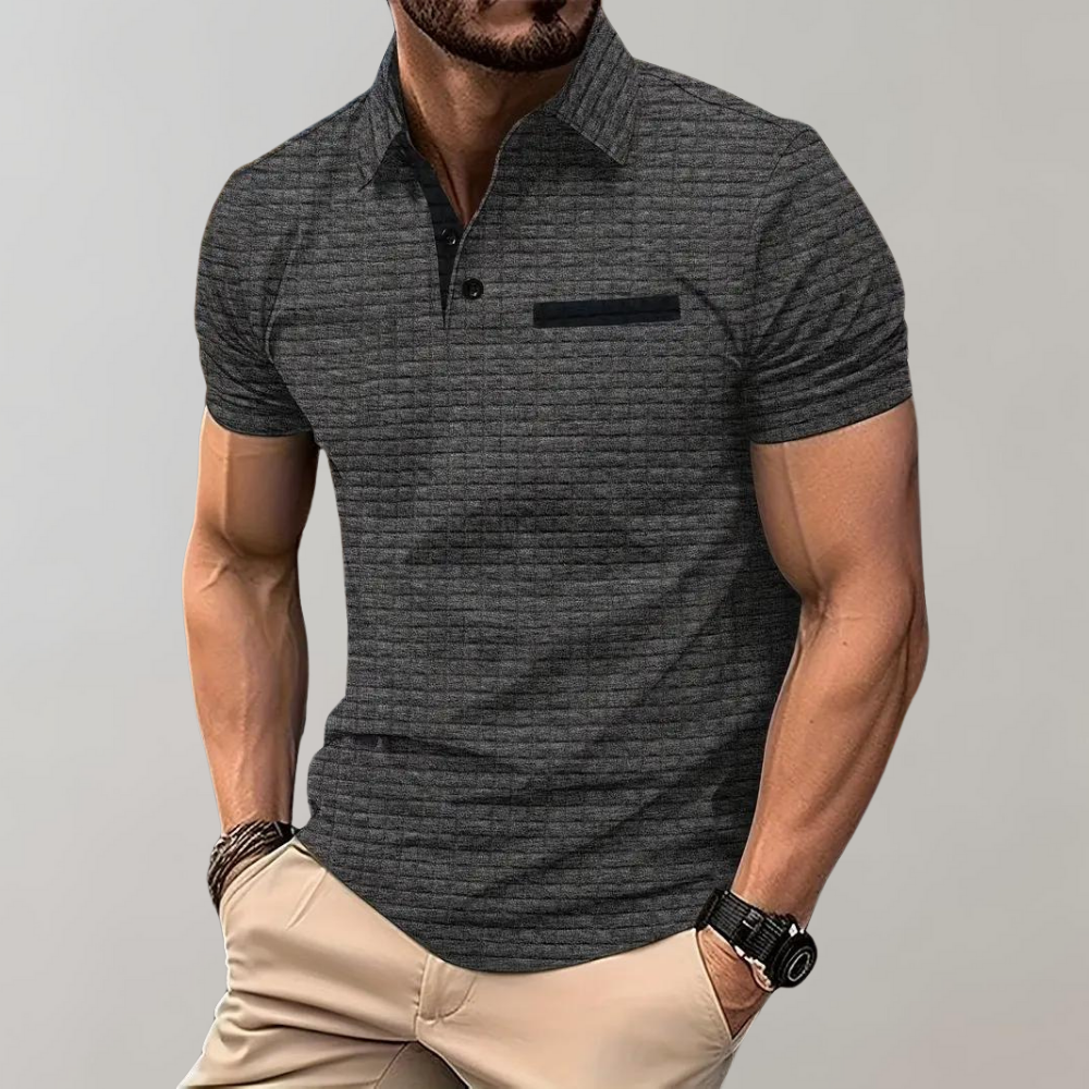 Hugo Classic Men's Polo With Breathable Cotton Comfort Gray