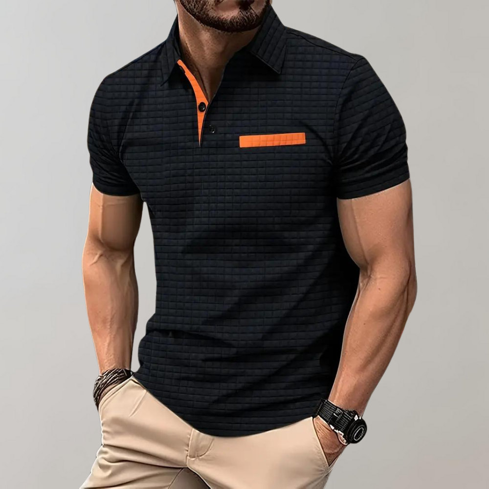 Hugo Classic Men's Polo With Breathable Cotton Comfort Black