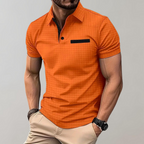 Hugo Classic Men's Polo With Breathable Cotton Comfort Orange