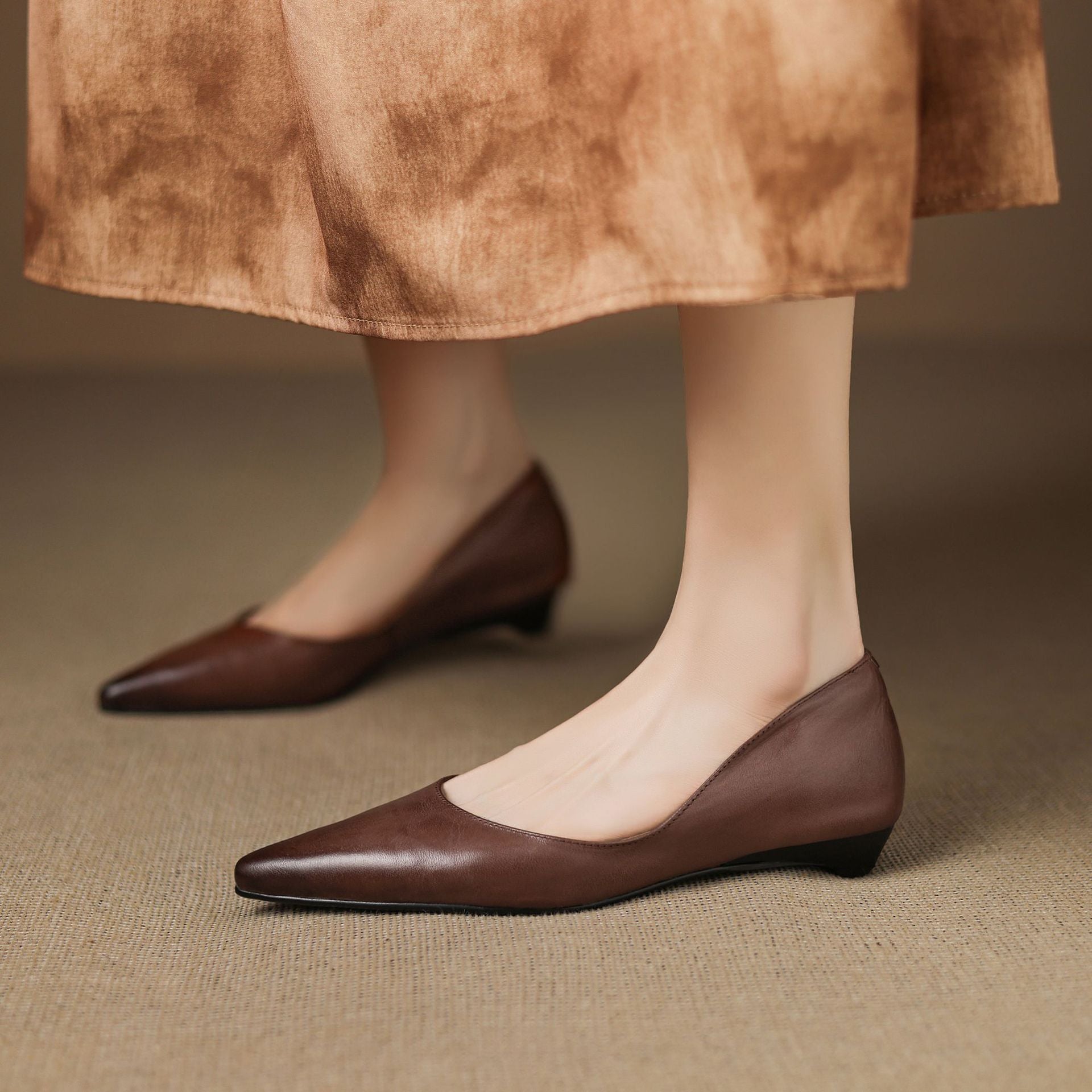 Irella | Genuine Leather Flats – Luxury Designer Ballerina Shoes & Slimming Minimalist Casual Loafers