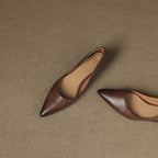 Irella | Genuine Leather Flats – Luxury Designer Ballerina Shoes & Slimming Minimalist Casual Loafers