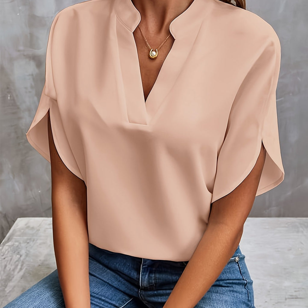 Nara | Women's Blouse – Chic Artisan Grace & Refined Slimming Silhouette apricot