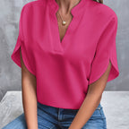 Nara | Women's Blouse – Chic Artisan Grace & Refined Slimming Silhouette pink