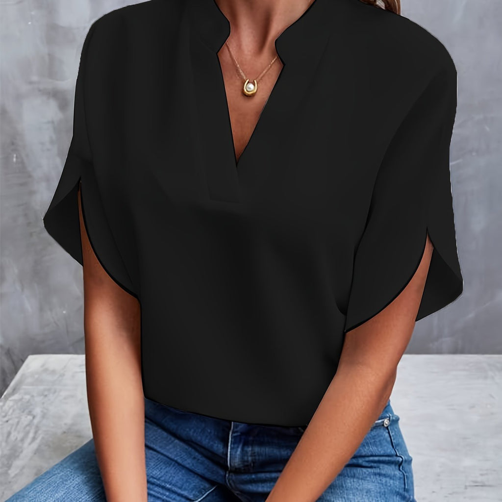 Nara | Women's Blouse – Chic Artisan Grace & Refined Slimming Silhouette black