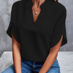 Nara | Women's Blouse – Chic Artisan Grace & Refined Slimming Silhouette black