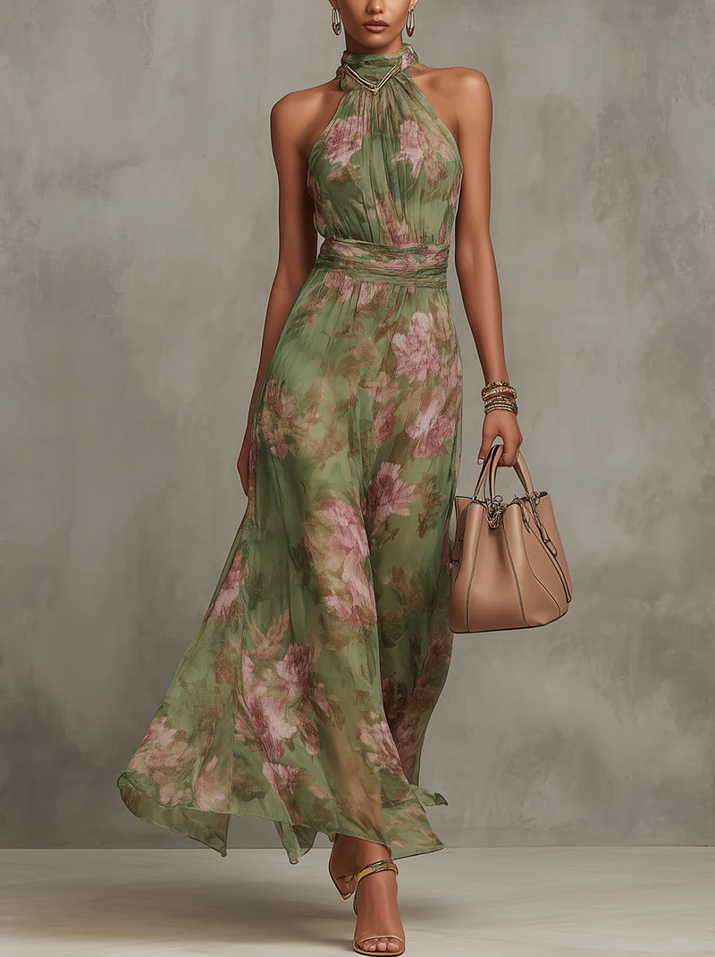 Aurora | Elegant Long Floral Summer Dress 2XL
