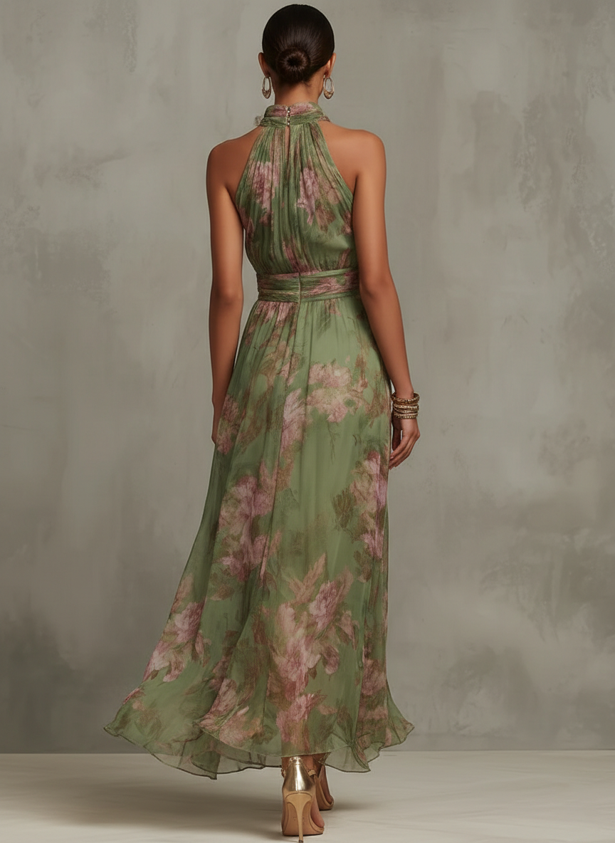 Aurora | Elegant Long Floral Summer Dress