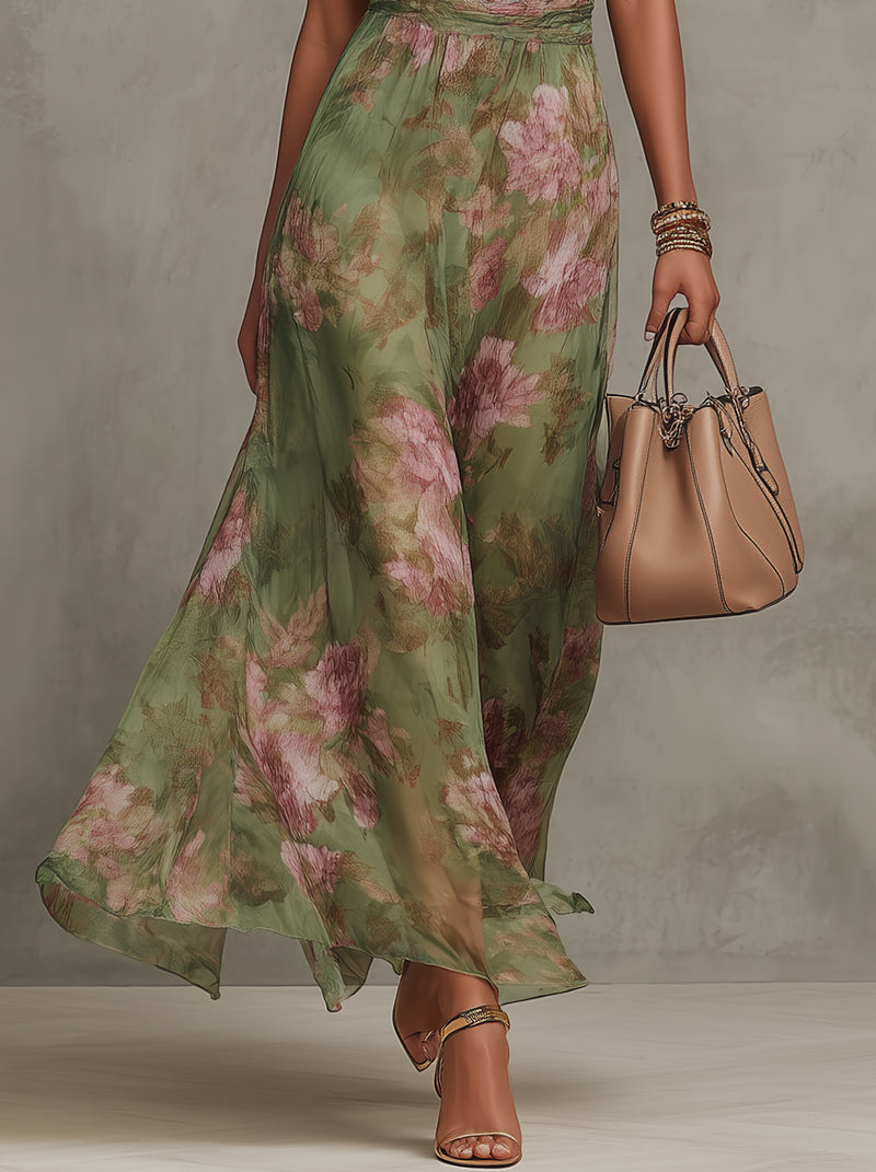 Aurora | Elegant Long Floral Summer Dress