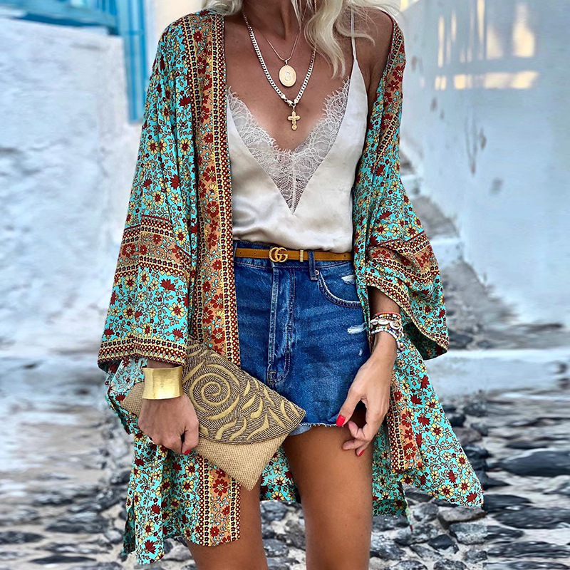 Dôre | Bohemian Mid-Length Knit Cardigan