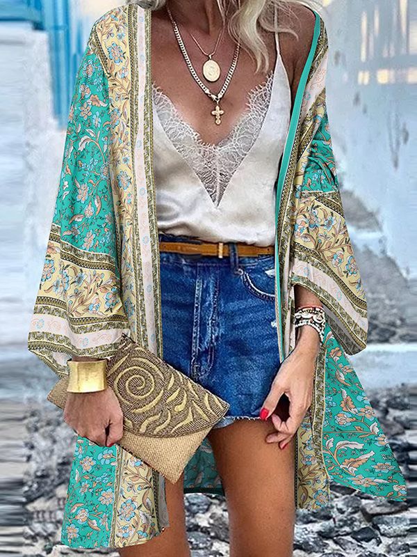 Dôre | Bohemian Mid-Length Knit Cardigan