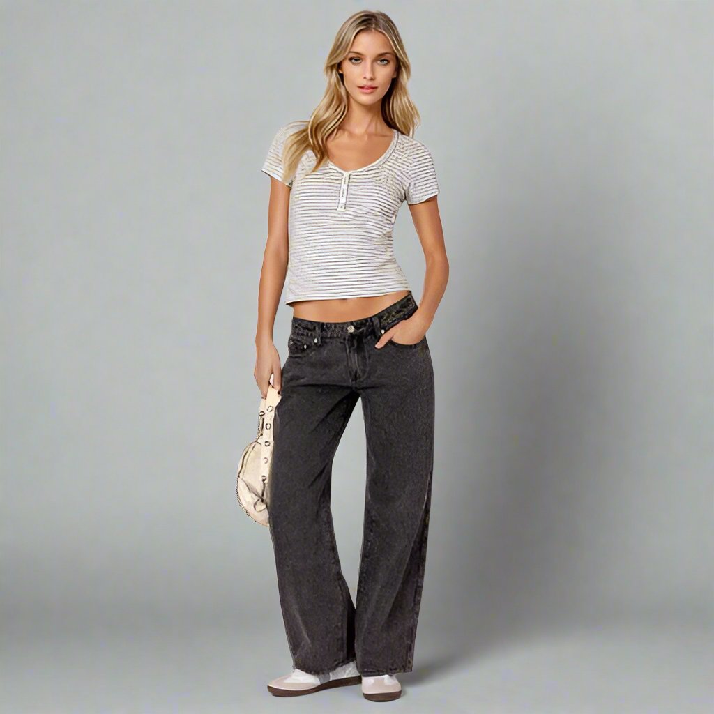Woman's Jeans | Low Waist & Stretch Black
