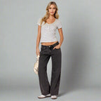 Woman's Jeans | Low Waist & Stretch Black