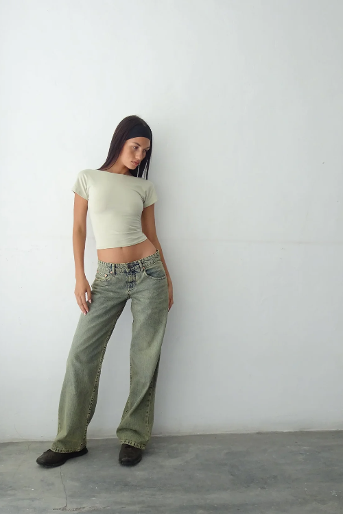Woman's Jeans | Low Waist & Stretch Gray