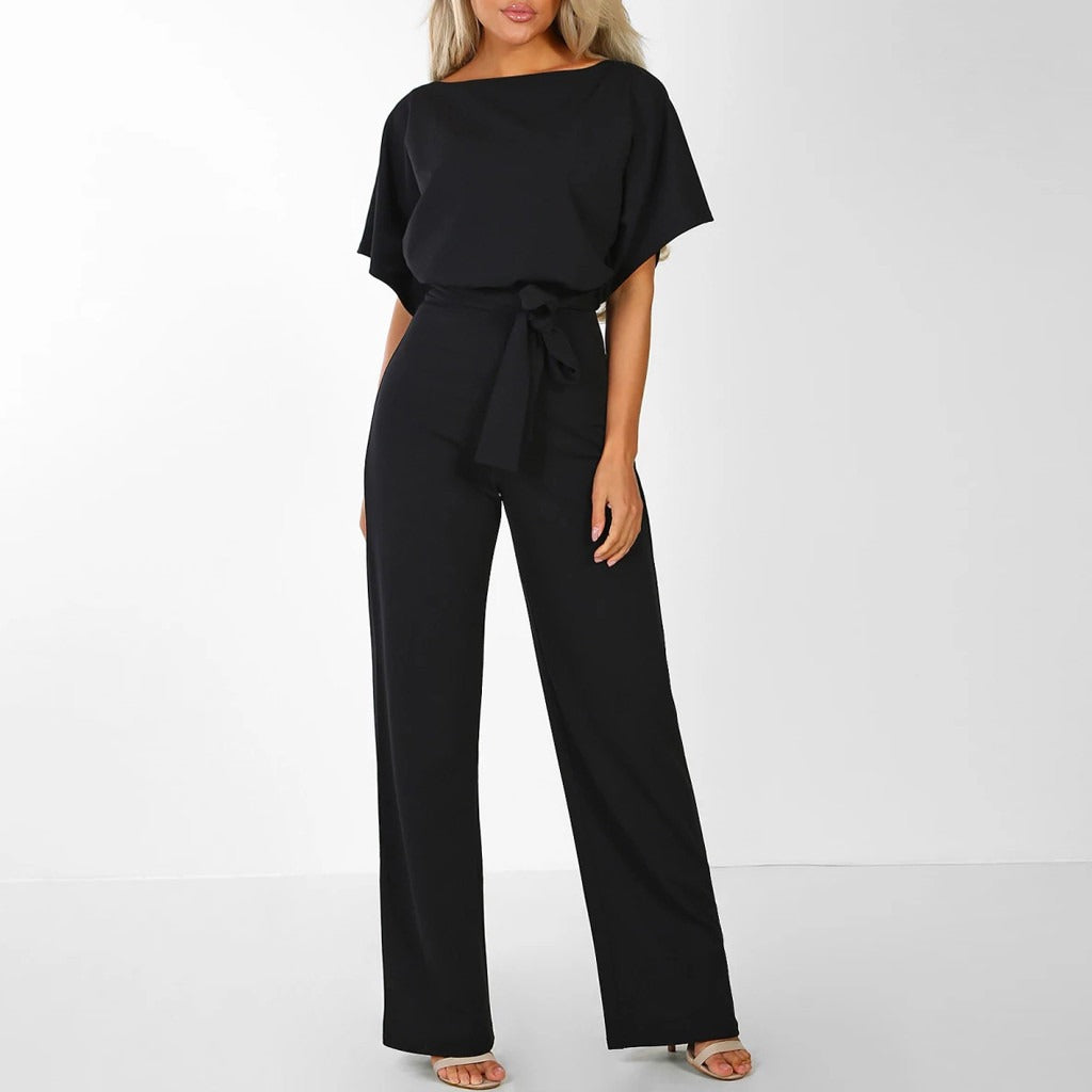 Women’s Signature Jumpsuit – Architectural Waist Definition & Continental Elegance black