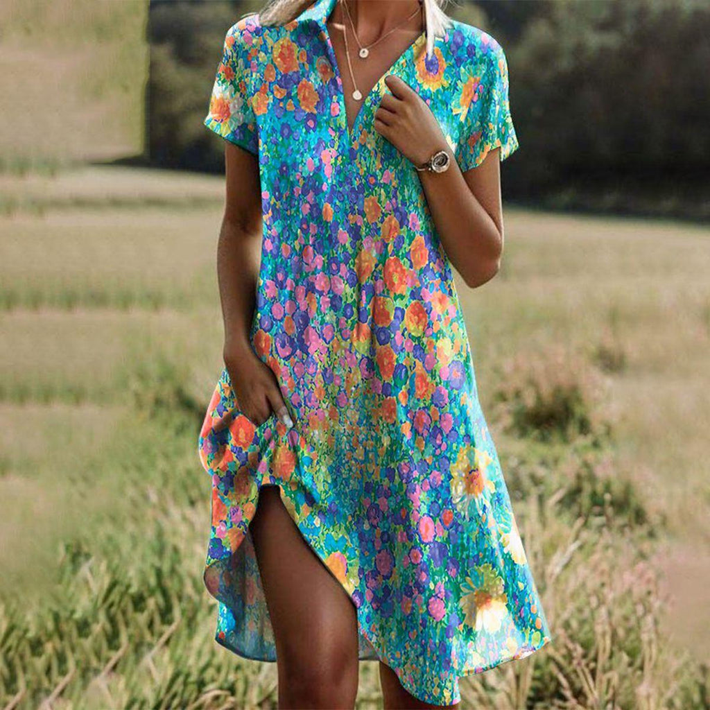 Māyā | Women’s Boho Chic Summer Dress – Ethereal Architectural Fluidity & Refined Artisan Grace Multicolor