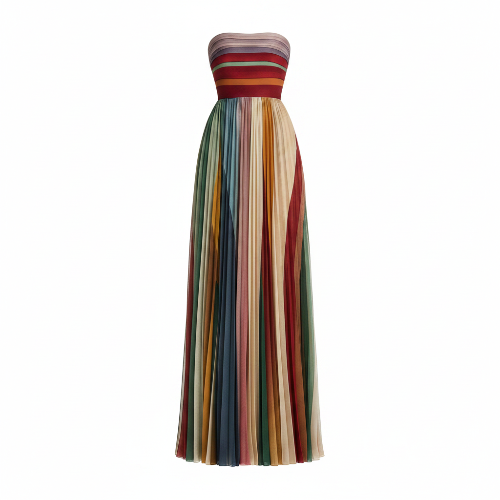Women’s Holiday Glam Maxi Dress – Shimmering Gala Fluidity & Architectural Evening Silhouette