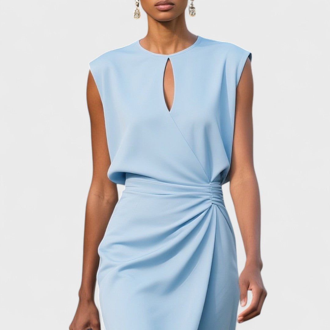 Mechi | Women’s Elegant and Classy Dress – Chic Architectural Midi & Refined Slimming Silhouette