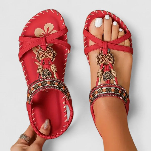 Katrijn | Stylish Women's Boho Sandals Toledo Red
