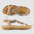 Katrijn | Stylish Women's Boho Sandals Mahogany Brown