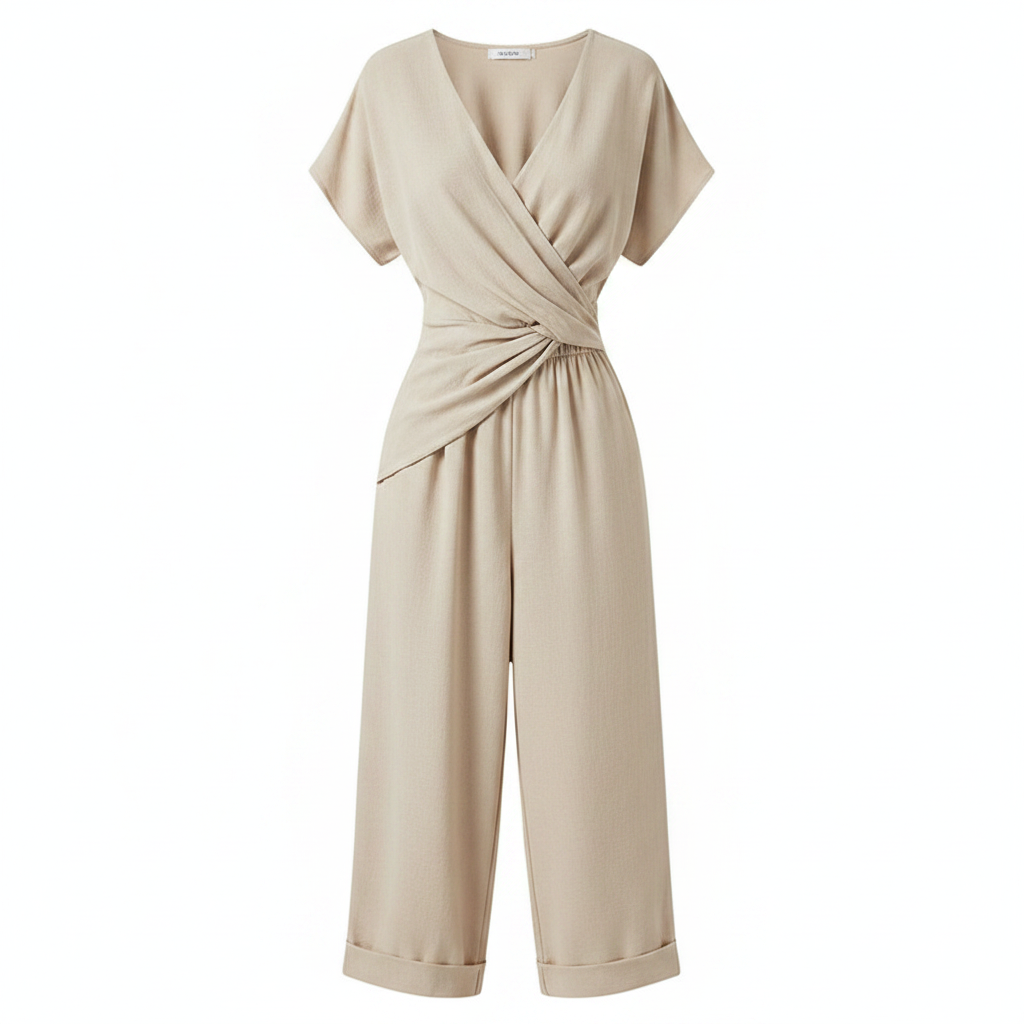 Dôre | Women’s Elegant Two-Piece Set – Harmonious Architectural Coordinates & Refined Silk-Touch Finish
