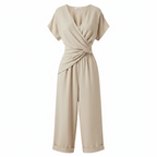 Dôre | Women’s Elegant Two-Piece Set – Harmonious Architectural Coordinates & Refined Silk-Touch Finish