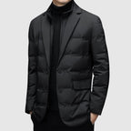 Calico | Men's Button-Front Quilted Jacket - Classic Diamond Padded Shirt Jacket & Shacket
