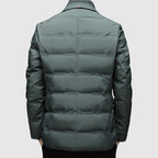 Calico | Men's Button-Front Quilted Jacket - Classic Diamond Padded Shirt Jacket & Shacket