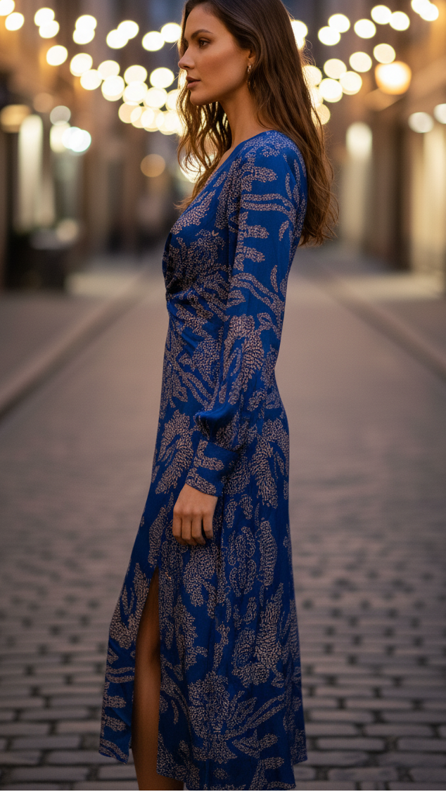 Aura | Women’s Elegant Dress – Sculptural Fluid Silhouette & Refined Architectural Draping