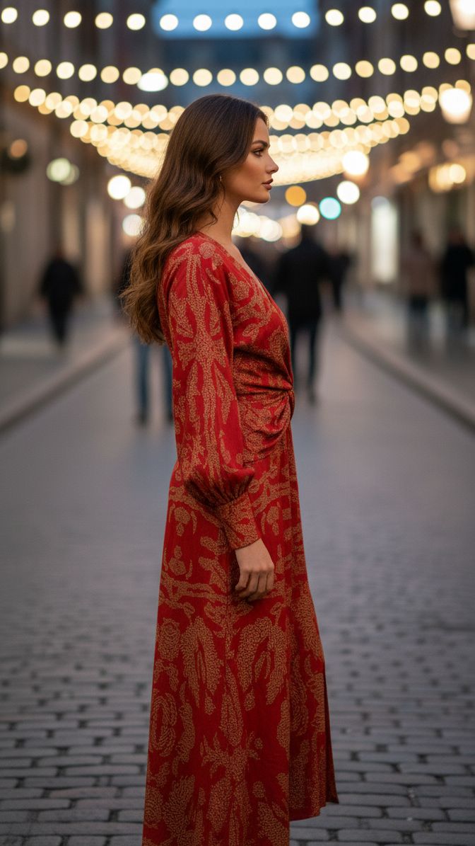 Aura | Women’s Elegant Dress – Sculptural Fluid Silhouette & Refined Architectural Draping