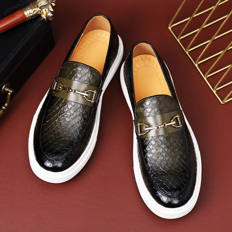 Lesto | Men's Loafers – Luxury Designer Driving Shoes & Tailored Classic Slip-On Olive Green