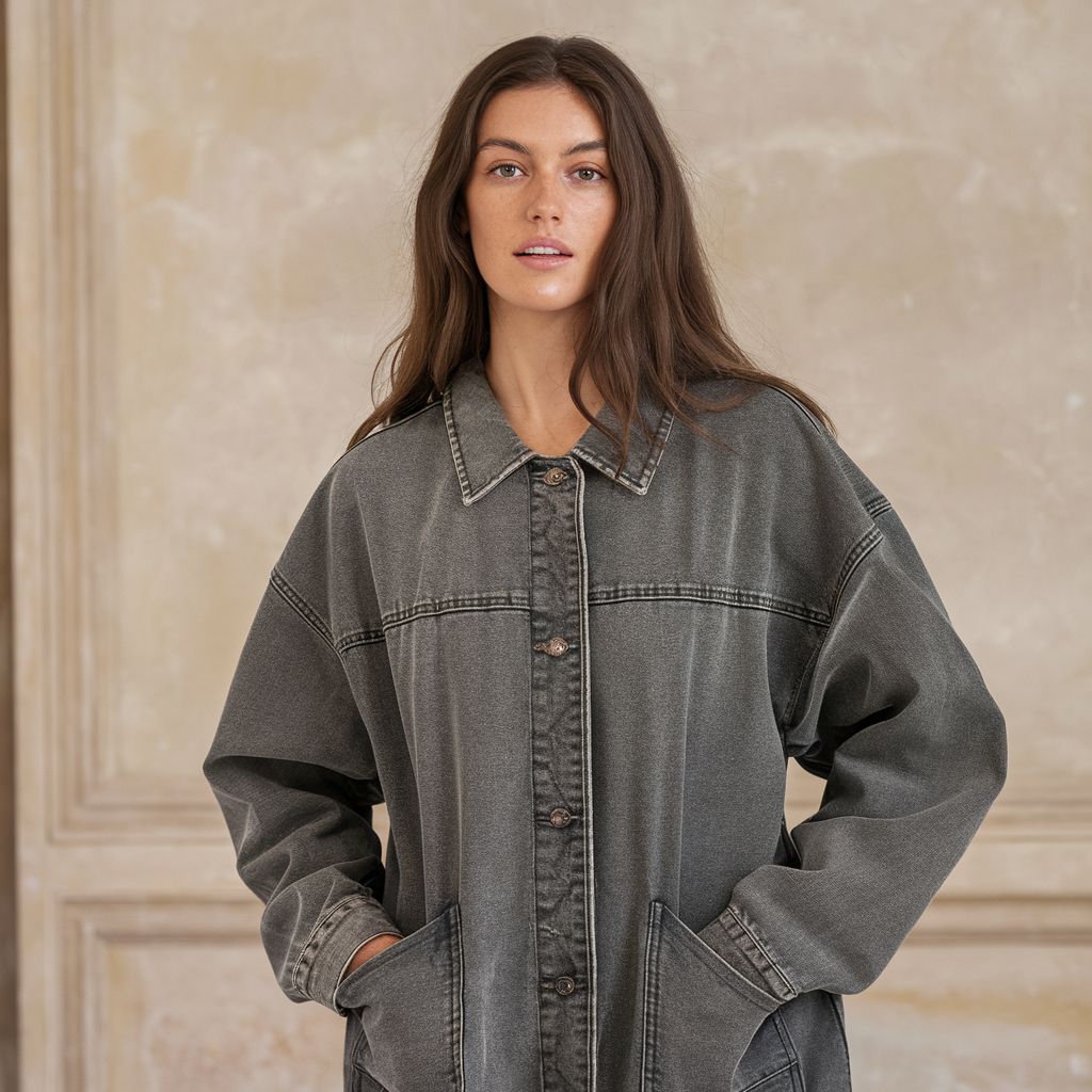 Lightweight Denim Jacket For Women Breathable Transitional Jacket For Everyday Use