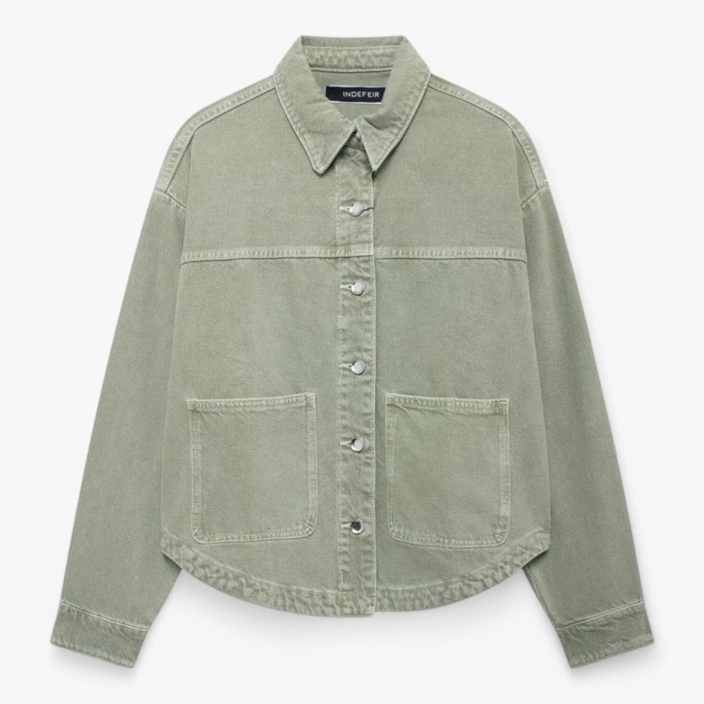 Lightweight Denim Jacket For Women Breathable Transitional Jacket For Everyday Use Green