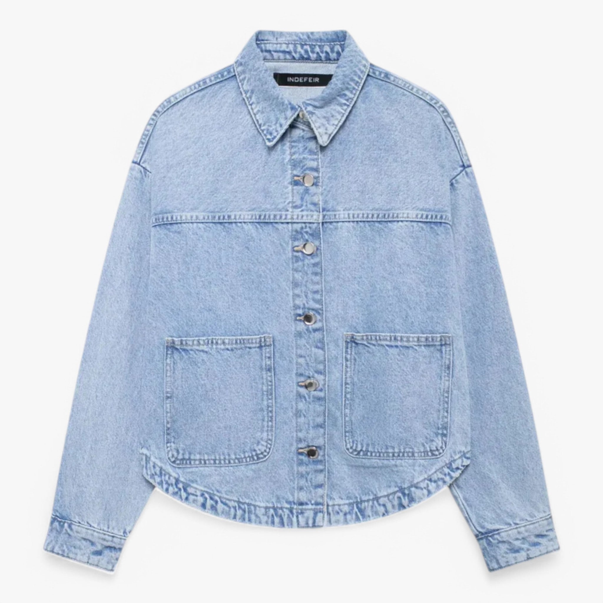 Lightweight Denim Jacket For Women Breathable Transitional Jacket For Everyday Use Blue