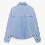 Lightweight Denim Jacket For Women Breathable Transitional Jacket For Everyday Use