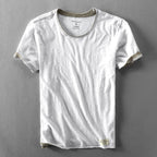 Lightweight, soft men's summer T-shirt, breathable white