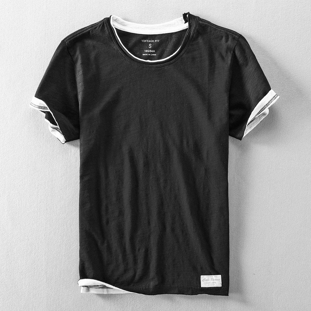 Lightweight, soft men's summer T-shirt, breathable black