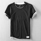 Lightweight, soft men's summer T-shirt, breathable black