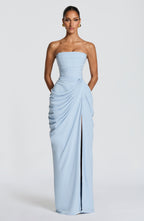 Sanne | Elegant Strapless Maxi Dress with Corset