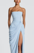 Sanne | Elegant Strapless Maxi Dress with Corset