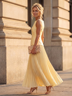Liana | Elegant Ensemble with Structured Top and Pleated Skirt