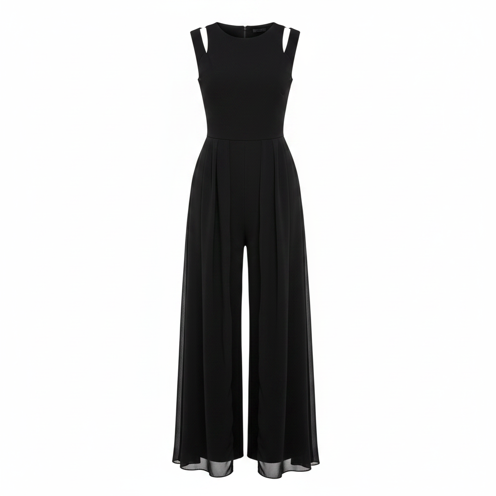 Women’s Trendy Tailored Jumpsuit – Sculptural Cinched Waist, Fluid Drape & Metropolitan High-Status Chic