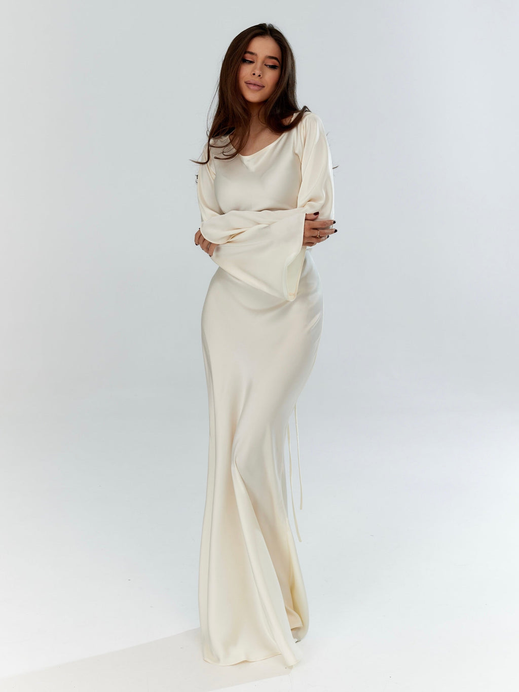 Sophé | Long-sleeved maxi dress – Effortless elegance for every occasion – Chic Artisan Grace & Refined Slimming Silhouette