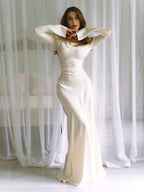 Sophé | Long-sleeved maxi dress – Effortless elegance for every occasion – Chic Artisan Grace & Refined Slimming Silhouette