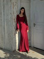 Sophé | Long-sleeved maxi dress – Effortless elegance for every occasion – Chic Artisan Grace & Refined Slimming Silhouette