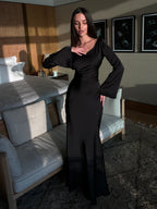 Sophé | Long-sleeved maxi dress – Effortless elegance for every occasion – Chic Artisan Grace & Refined Slimming Silhouette