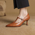 Lorena | Women’s Genuine Leather Heels – Chic Artisan Pointed-Toe & Refined Stiletto Comfort