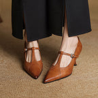 Lorena | Women’s Genuine Leather Heels – Chic Artisan Pointed-Toe & Refined Stiletto Comfort