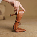 Lorena | Women’s Genuine Leather Heels – Chic Artisan Pointed-Toe & Refined Stiletto Comfort