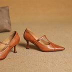 Lorena | Women’s Genuine Leather Heels – Chic Artisan Pointed-Toe & Refined Stiletto Comfort