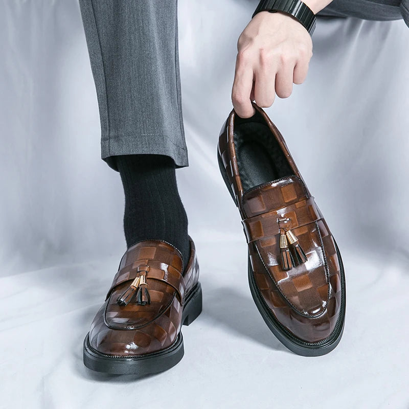 Lovenzo | Men's Genuine Leather Loafers – Luxury Classic Slip-On Loafer & Tailored Comfort Brown
